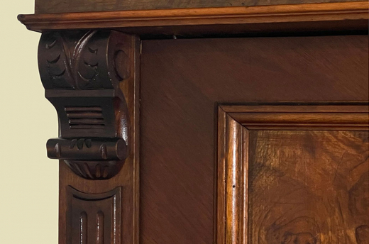 1880er Kleiderschrank ANTIK Gründerzeit Nußbaum VINTAGE Schrank von 1880
