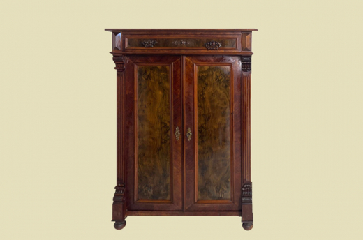 1880er Vertiko ANTIK Gründerzeit VINTAGE Nußbaum Kommode Schrank von 1880