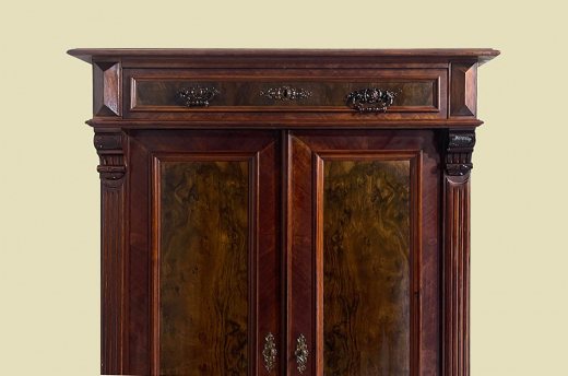 1880er Vertiko ANTIK Gründerzeit VINTAGE Nußbaum Kommode Schrank von 1880
