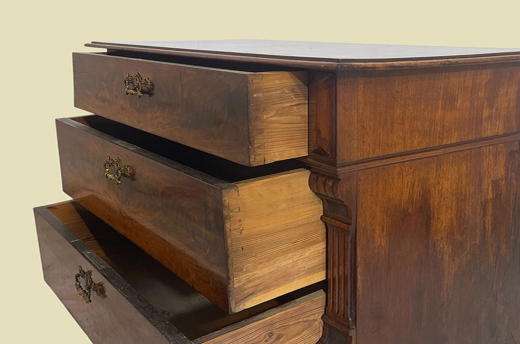 1880er Kommode ANTIK Gründerzeit Nußbaum Sideboard Schrank von 1880