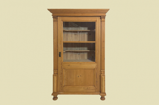 1880er Vitrine ANTIK Gründerzeit VINTAGE Weichholz Bücherschrank Schrank von 1880
