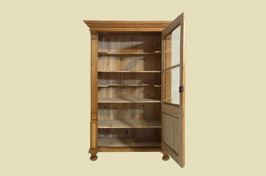 1880er Vitrine ANTIK Gründerzeit VINTAGE Weichholz Bücherschrank Schrank von 1880
