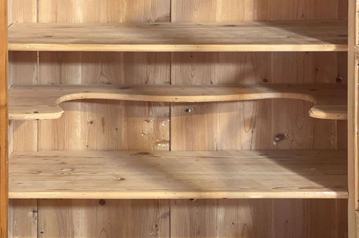 1880er Vitrine ANTIK Gründerzeit VINTAGE Weichholz Bücherschrank Schrank von 1880