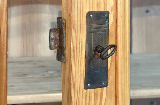 1880er Vitrine ANTIK Gründerzeit VINTAGE Weichholz Bücherschrank Schrank von 1880