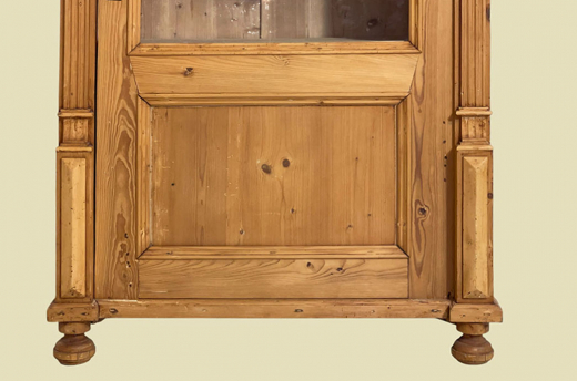 1880er Vitrine ANTIK Gründerzeit VINTAGE Weichholz Bücherschrank Schrank von 1880