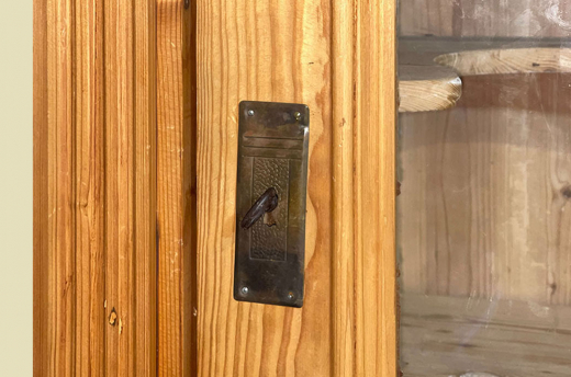 1880er Vitrine ANTIK Gründerzeit VINTAGE Weichholz Bücherschrank Schrank von 1880