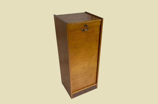 1960er Jahre Rolladenschrank ANTIK Vintage Teakholz Noten Akten Schrank Kommode