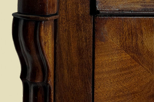 1840er Vertiko ANTIK Louis Philippe Mahagoni VINTAGE Schrank Kommode von 1840