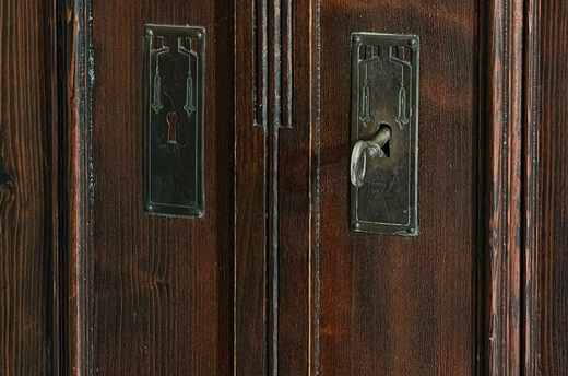 Großer 1920er Kleiderschrank ANTIK Jugendstil VINTAGE Steck Schrank von 1920