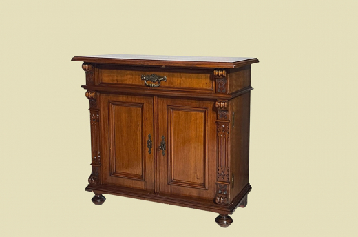 1880er Kommode ANTIK Gründerzeit VINTAGE Nußbaum Halbschrank Schrank von 1880