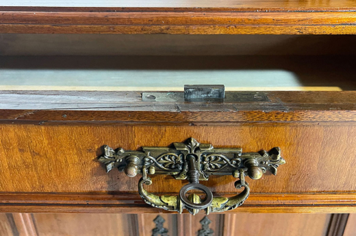 1880er Kommode ANTIK Gründerzeit VINTAGE Nußbaum Halbschrank Schrank von 1880