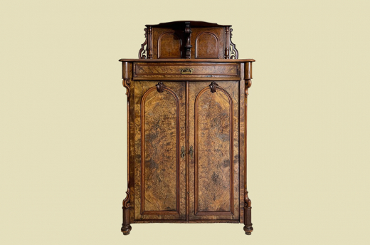 1840er Vertiko ANTIK Louis Philippe Nußbaum VINTAGE Schrank Kommode von 1840