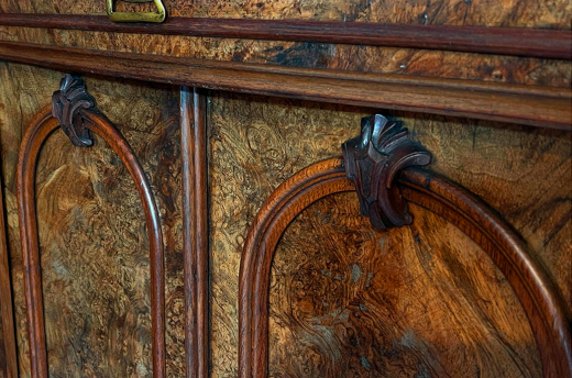 1840er Vertiko ANTIK Louis Philippe Nußbaum VINTAGE Schrank Kommode von 1840