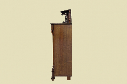 1840er Vertiko ANTIK Louis Philippe Nußbaum VINTAGE Schrank Kommode von 1840