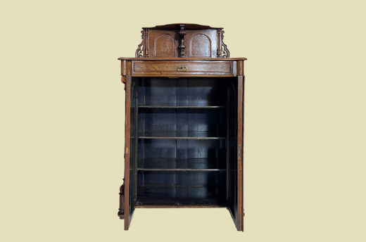 1840er Vertiko ANTIK Louis Philippe Nußbaum VINTAGE Schrank Kommode von 1840