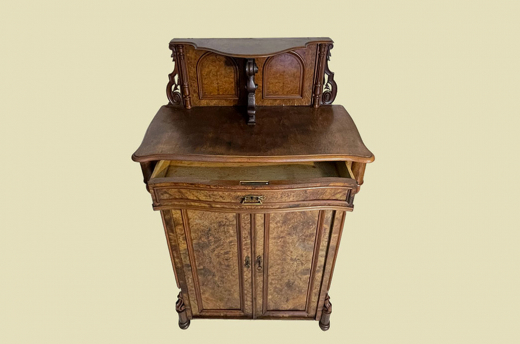 1840er Vertiko ANTIK Louis Philippe Nußbaum VINTAGE Schrank Kommode von 1840