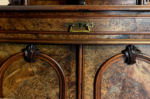 1840er Vertiko ANTIK Louis Philippe Nußbaum VINTAGE Schrank Kommode von 1840