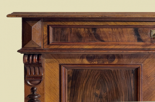 1880er Kommode ANTIK Gründerzeit VINTAGE Nußbaum Halbschrank Schrank von 1880