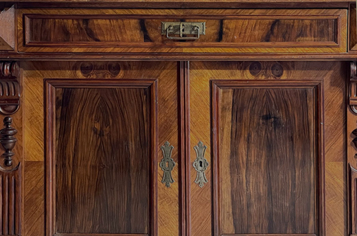 1880er Kommode ANTIK Gründerzeit VINTAGE Nußbaum Halbschrank Schrank von 1880