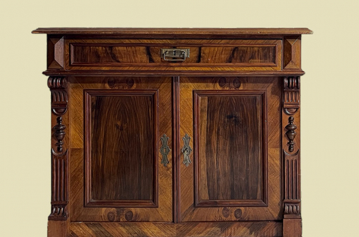 1880er Kommode ANTIK Gründerzeit VINTAGE Nußbaum Halbschrank Schrank von 1880