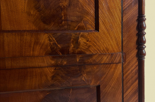 ANTIK Schrank Biedermeier VINTAGE Mahagoni Wäsche Kleiderschrank von 1820