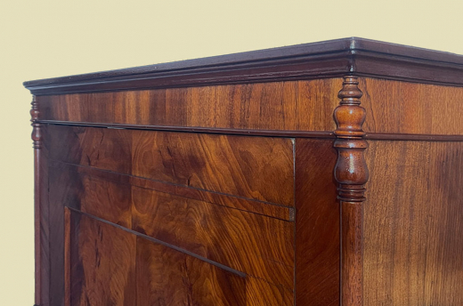 ANTIK Schrank Biedermeier VINTAGE Mahagoni Wäsche Kleiderschrank von 1820