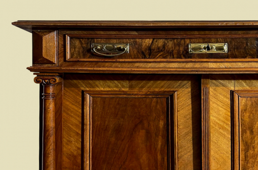 Vertiko ANTIK Gründerzeit VINTAGE Nußbaum Säulen Kommode Schrank von 1880