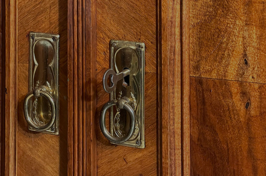 Vertiko ANTIK Gründerzeit VINTAGE Nußbaum Säulen Kommode Schrank von 1880
