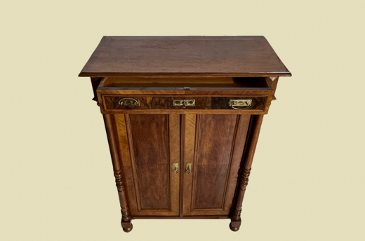 Vertiko ANTIK Gründerzeit VINTAGE Nußbaum Säulen Kommode Schrank von 1880