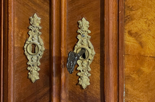 Vertiko ANTIK Gründerzeit VINTAGE Nußbaum Kommode Schrank von 1880
