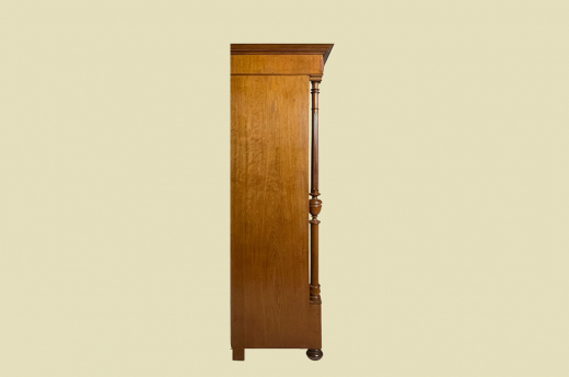 Vitrine ANTIK Gründerzeit VINTAGE Nußbaum Bücher Säulen Schrank von 1880