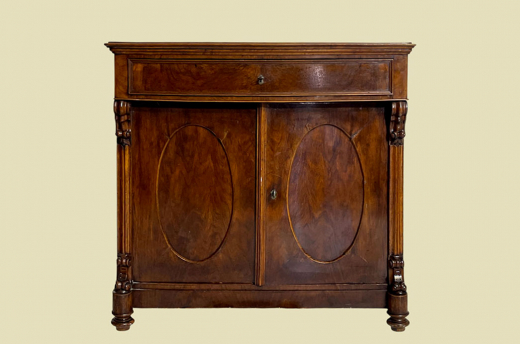 Große 90cm Kommode ANTIK Biedermeier VINTAGE Mahagoni Halbschrank von 1820