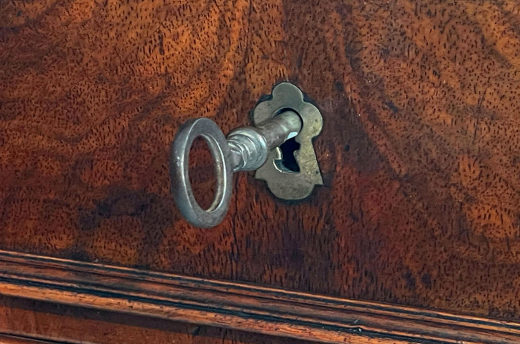 Große 90cm Kommode ANTIK Biedermeier VINTAGE Mahagoni Halbschrank von 1820