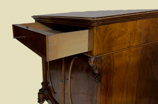 Große 90cm Kommode ANTIK Biedermeier VINTAGE Mahagoni Halbschrank von 1820