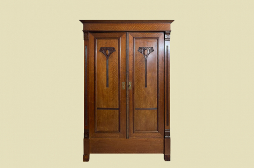 Kleiderschrank ANTIK Jugendstil VINTAGE Lebensbaum Schrank von 1920