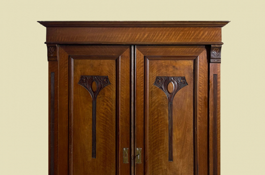 Kleiderschrank ANTIK Jugendstil VINTAGE Lebensbaum Schrank von 1920