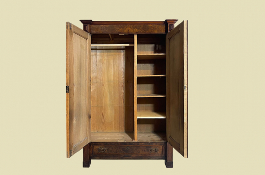 Kleiderschrank ANTIK Gründerzeit VINTAGE Nußbaum Schrank von 1880