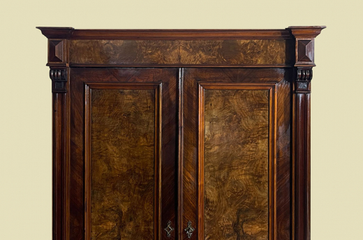 Kleiderschrank ANTIK Gründerzeit VINTAGE Nußbaum Schrank von 1880