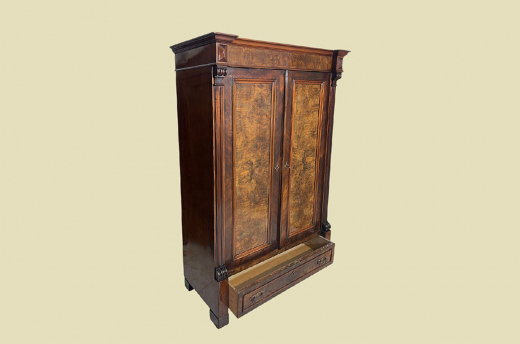 Kleiderschrank ANTIK Gründerzeit VINTAGE Nußbaum Schrank von 1880