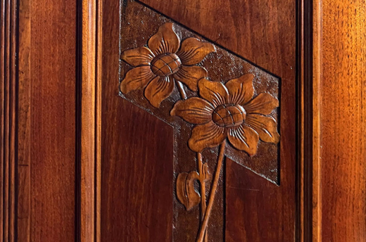 Vertiko ANTIK Jugendstil VINTAGE Lebensbaum Kommode Schrank von 1920