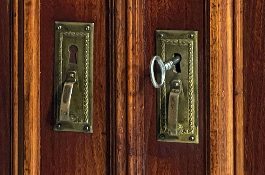 Vertiko ANTIK Jugendstil VINTAGE Lebensbaum Kommode Schrank von 1920