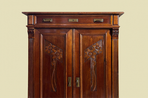Vertiko ANTIK Jugendstil VINTAGE Lebensbaum Kommode Schrank von 1920