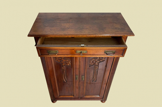 Vertiko ANTIK Jugendstil VINTAGE Lebensbaum Kommode Schrank von 1920
