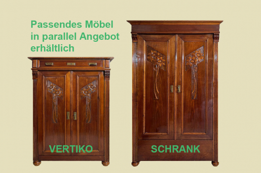 Kleiderschrank ANTIK Jugendstil VINTAGE Lebensbaum Schrank von 1920
