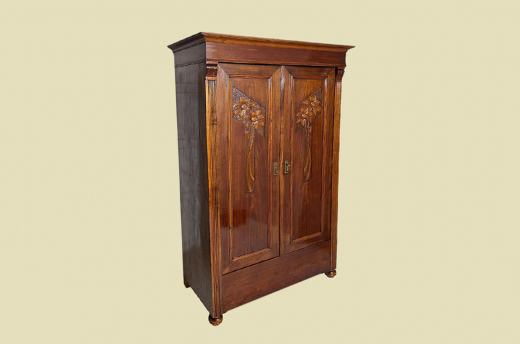 Kleiderschrank ANTIK Jugendstil VINTAGE Lebensbaum Schrank von 1920