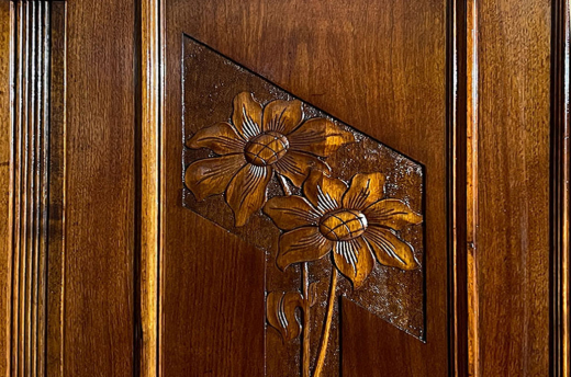 Kleiderschrank + Vertiko ANTIK Jugendstil VINTAGE Lebensbaum Schrank von 1920