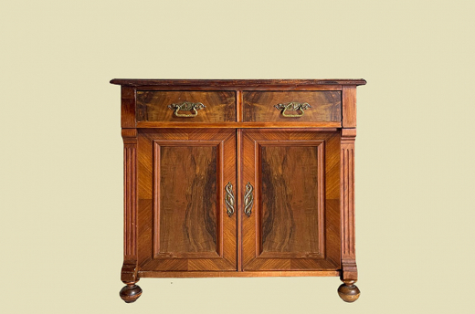 Kommode ANTIK Gründerzeit VINTAGE Nußbaum Halbschrank Schrank von 1880