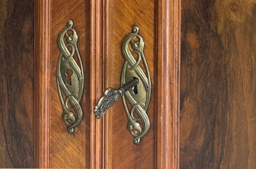 Kommode ANTIK Gründerzeit VINTAGE Nußbaum Halbschrank Schrank von 1880