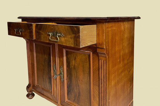 Kommode ANTIK Gründerzeit VINTAGE Nußbaum Halbschrank Schrank von 1880
