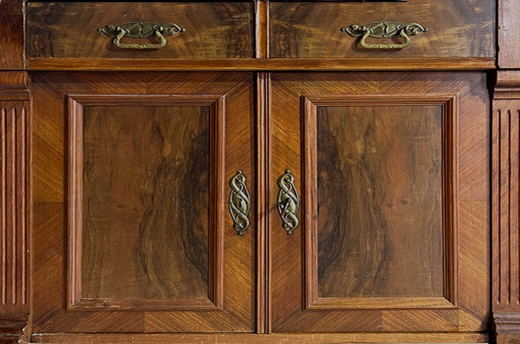 Kommode ANTIK Gründerzeit VINTAGE Nußbaum Halbschrank Schrank von 1880